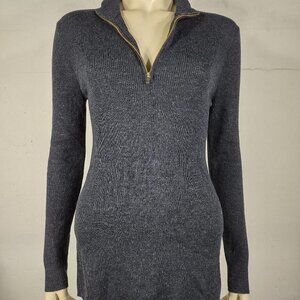 NWT Soft Surroundings dark gray 100% Wool long sleeve knit top ladies Small